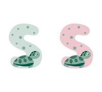 small foot Set Letras de madera para la habitación infantil S, con madera FSC® 100% certificada, letras animales, 12526