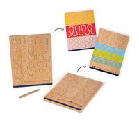 small foot Set Pizarra Escribir Educate, Madera, Entrena Agilidad a Escribir, a Partir de 5 años 12560