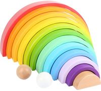 small foot® Ladrillos de madera A¡rcoiris XL