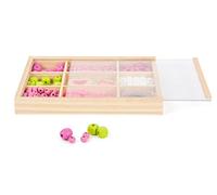 small foot Small foot-11727 Set de manualidad Perlas, Colgantes de Madera, Colores y Formas, para niños a Partir de 3 años. Creatividad Toys, Multicolor, Klein (11727)