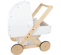 Small Foot Small Foot-11914 Cochecito de muñecas Little Button, Madera, Multifuncional, Partir 3 años Toys, Multicolor, Talla única (11914)