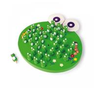 Small Foot Solitaire Made of Wood, Board Game with 33 Frog Figures, from 5 Years, 1876 Rana Juguetes, Color Einfarbig, Talla única (2019787)