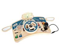 Small Foot Tablero de Coche electrónico con luz LED y Sonido, Madera, Jugar versátil, 2 años, 12747