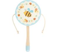 Small Foot Tambor Pequeños Amigos de Madera, Juguete Musical con Motivos de Flores y Abejas, a Partir de 2 años, 12718