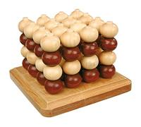 Small Foot Vier einer Reihe in 3D aus Holz, strategisches Brettspiel auf Mehreren Ebenen für zwei Personen, 4462 Board Game, Color One Colour, Talla estándar (Handelshaus Legler OHG
