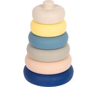 Small Foot Torre apilable de Silicona, 6 Piezas, sin BPA - Juguete Educativo para Agua y Arena, Desde 1 año, 12749