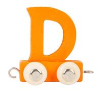 Small Foot Tren de letras de madera naranja D juguete ferrocarril set