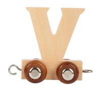 Small Foot tren de letras de madera V - juego de 12 piezas - juguetes