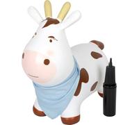 Small Foot Vaca saltarína, Hinchable, Chal, Bomba, in-Outdoor, hasta 50 kg, a Partir de 2 años 12784, Color Coloured