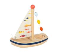 Small Foot Velero de Juego acuático Gran Océano, Madera, Vela de Tela, bañera, Piscina, a Partir de 2 años, 12824