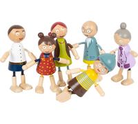 Small Foot Wooden Bending Family 6 Dolls Detailed Flexible and (Importación USA)