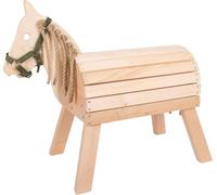 Small Foot Wooden Horse Compact Riding Horse with Headcollar for Children from 3 Years Old, Suitable for Indoor and Outdoor Use, 12313 Toys