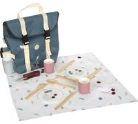 Small foot Zaino da picnic "tasty" in legno, set da gioco per picnic con numeros