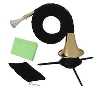 Small French Horn - Versátil Pocket Musical Instrument Decor - 15x23x11.1cm French Horn Decor With Stand | For Beginners Music Lovers Outdoor Practice Travel Stage Performance