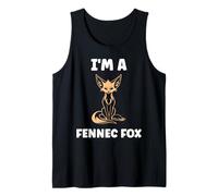 Small Funny Fennec Fox Canids Simple I'm a Fennec Fox Camiseta sin Mangas