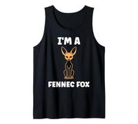 Small Funny Fennec Fox Canids Simple I'm a Fennec Fox Camiseta sin Mangas