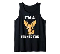 Small Funny Fennec Fox Canids Simple I'm a Fennec Fox Camiseta sin Mangas
