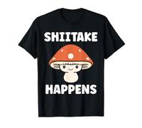 Small Funny Minimalist Mushroom Simple Happens Shiitake Camiseta