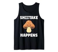 Small Funny Minimalist Mushroom Simple Happens Shiitake Camiseta sin Mangas