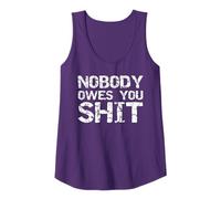 Small Government Libertarian Quote Gift Nobody Owes You Shit Camiseta sin Mangas