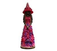 Small Halloween Witch Figurine Autumn Tabletop Sculpture Seasonal Decor