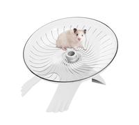 Small Hamster Wheel - Silent Running Ejercise Wheel | Clear Design Flying Saucer Running Spinner | Stress Relief Pet Toy For Hedgehog Mice Gerbils | Quiet Small Animal Cage Accessory For Hamsters Degu
