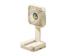 Small Handheld Fan - Folding Desk Neck Hand Fan | Air Cooler Personal, Battery Operated Cool Gadgets With Phone Stand, 3 Speeds For Beach Outdoor Camping Travel And Other Purpose
