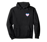Small Heart Shape Trans Flag LGBTQ+ Activist Transgender Sudadera con Capucha