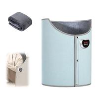 Small Heater for Office Under Desk Quiet Portable Heater for Office Foldable Leg Warmer With Soft Blanket Version Leg Foot Warmer with Thermostat Auto Shut Off 8H Timer (Blue)