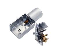 Small High Torque DC Motor 12V, Low RPM Wiper Motor, Dual Axis Self-Locking Gear with Long Shaft, Electric Motor Controller for High Torque Applications(Double Threaded Shaft,150rpm)