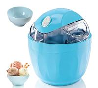 Small Home Mini Ice Cream Maker, 15-Minute Quick Electric Individual Ice Cream Maker with One-Touch Control, Single Serve Homemade Frozen Yogurt, Sorbet & Gelato for Kitchen Home Use (Blue)
