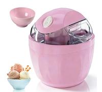 Small Home Mini Ice Cream Maker, 15-Minute Quick Electric Individual Ice Cream Maker with One-Touch Control, Single Serve Homemade Frozen Yogurt, Sorbet & Gelato for Kitchen Home Use (Pink)