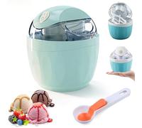 Small Home Mini Ice Cream Maker, 17oz Electric Gelato & Sorbet Machine, Quick 15-Minute DIY Dessert Maker with One-Touch Control, Single Serving of Gelato, Frozen Yogurt (Green)