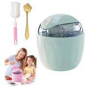 Small Home Mini Ice Cream Maker,DIY Gelato,Yogurt & Rolled Ice Cream in 15 Minutes, One-Touch Personal Dessert Maker for Kitchen & Family (Green)