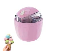 Small Home Mini Ice Cream Maker,DIY Makes Single Serving of Gelato,Electric Personal Gelato & Sorbet Machine,Frozen Yogurt with Pre-Freezer Bowl,Easy One-Touch Dessert Maker for Families (pink)