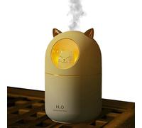 Small Humidifier - 300ml Essentiaal Oil Diffuser Cat Shape, USB Desktop Mist Maker, Portable Night Light Device | Quiet for Plants Offices Car Room Air Moisturizer Aromatherapy