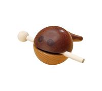Small Instruments, Chinese Fish Wood Drum, Handheld Wooden Percussion Toy, Carved Ornament with Mallet, Featuring No Splinter Texture, Made from Excellent Wood Material, 3.94in