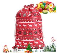 Small Jute Fabric Bags, Decorative Favors Gift Wrapping Item, Reusable Christmas Stocking Stuffers, Natural Fiber Accessory for Campfire Retreat Stage Performance Stagecraft Event