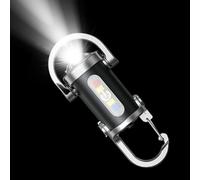 Small Keychain Flashlight, Mini Keychain Flashlight, Rechargeable, Powerful Portable Waterproof Multifunctional Light Lamp Light For Work Survival Outdoor Running