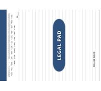 Small Legal Pad: Legal Notepad with Date on Top | College Ruled, 50 Sheets, 6"x 8-1/2", White Lined Paper | Blank Note-taking Memo Writing Note Pads ... Work, School, Home, Notary, Lawyers - Blue