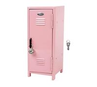 Small Locker Box, Space Saving Organizer, Mini Metal Container with Smart Style, Storage Gear for Daily Use, Room Mate, Small Locker Box for School Home Desktop Kids Room Bedroom Playroom