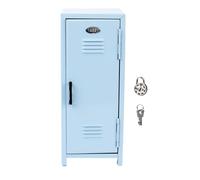 Small Locker Box, Space Saving Organizer, Mini Metal Container with Smart Style, Storage Gear for Daily Use, Room Mate, Small Locker Box for School Home Desktop Kids Room Bedroom Playroom