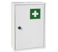 Small Medical Cabinet First Aid Storage, Wall Mountable Medication Cabinet, Key Lock Safe, With Shelves - Dedicated Secure Storage For Medicine, LJJY-KK