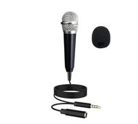 Small Microphones, Mobile Phone Microphones, Small KaraokeMicrophone, Portable Wired Microphones, Handheld Microphones, 2 Pieces Easy Plug-and-play Setup Portable Design for Mobile Phones and Laptops