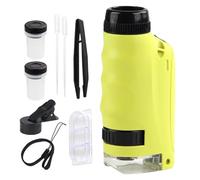 Small Microscope For Kids, 250X Magnification, Portable Microscope with LED Lighting, Electronic Component, Battery Operated, Handheld Observation Toy For Science Exploration, 1.97x1.18x3.74 Inches