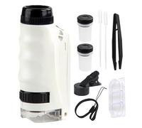 Small Microscope For Kids, 250X Magnification, Portable Microscope with LED Lighting, Electronic Component, Battery Operated, Handheld Observation Toy For Science Exploration, 1.97x1.18x3.74 Inches