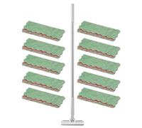 Small Mop | Flat Flexible Head with 10 Cloths - Mini Mop for Kitchen Counter | for Kitchen Bathroom Bedroom Toilet Desktop Wall Window Glass T Compact Floor Cleaner Flat Surile Corner Home Apartment