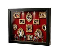 Small Museum Frame, 22.7x31.4x3.7cm Miniature Silhouette Box, Wood Resin Keepsake, Battery Operated LED, DIY Crafting, Home Decor, Gifting, Display