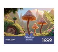 Small Mushrooms and One Fern in The Forest 1000 Pcs Cartón Rompecabezas Fairy Tale Landscape Imposible, Difícil Juego Creativo Puzzle para Adultos Y Niños 70x50cm/1000pcs