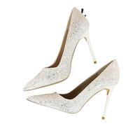 Small Nich Single Shoe Spring/Summer Item Slim Heel Pointed Shallow Mouth Work Shoes Temperament High Heels(White,41)